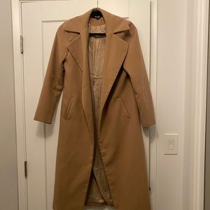 Missguided Tan Pea Coat